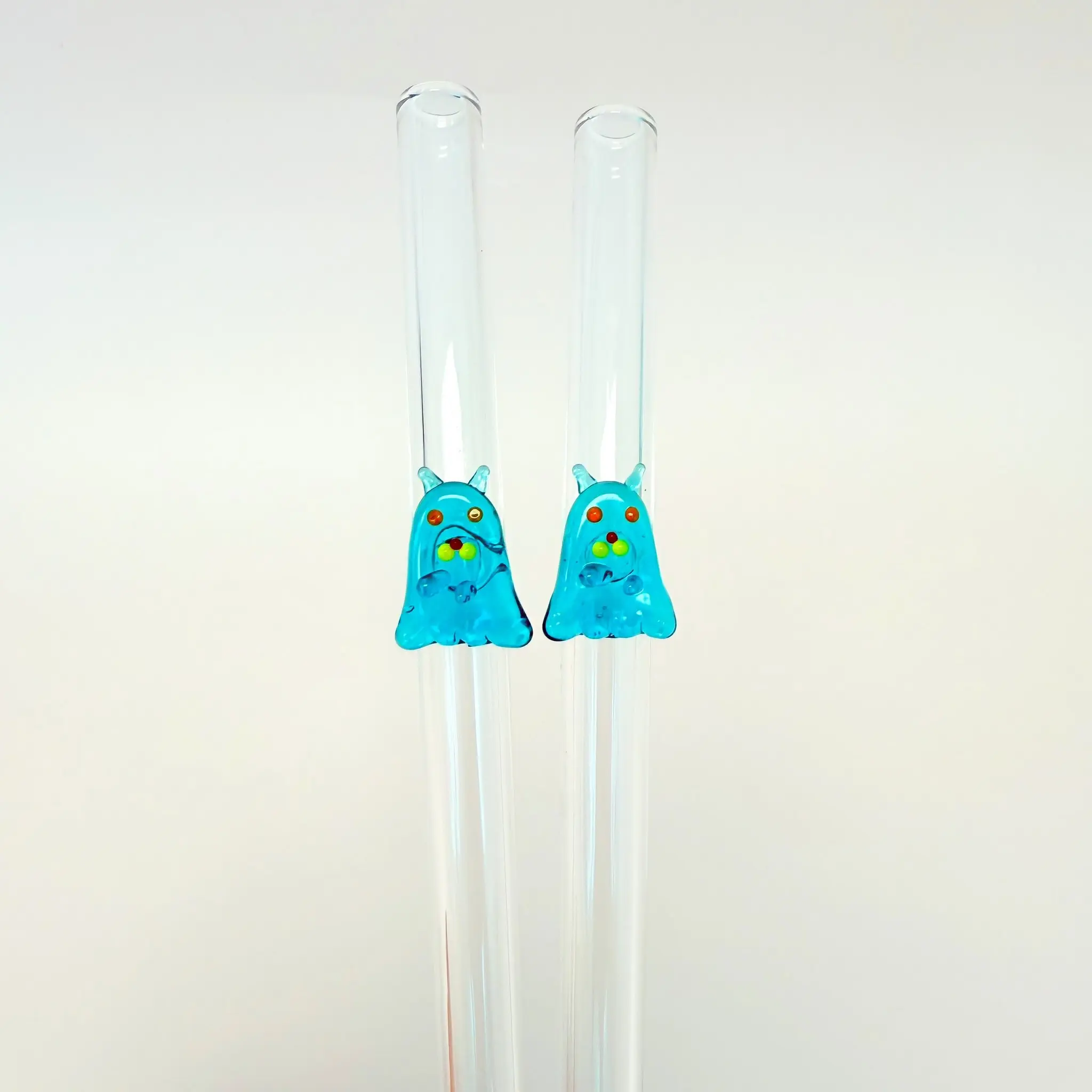 Ghost Kitty Glass Straw