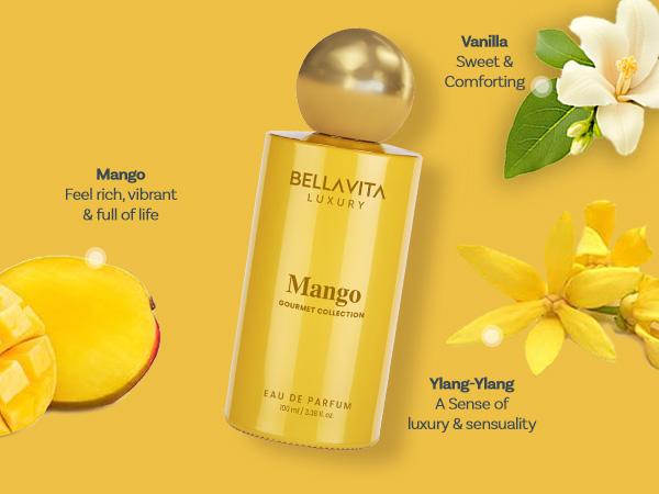 Gourmet Fusion by BellaVita Luxury | 4x100 ml Perfume Bundle | Vanilla, Pistachio, Mango & Honey Oud | Luxury Unisex Perfume for Men & Women | Long Lasting, Fruity, Floral, Sweet, Spicy & Woody Notes | Luxury, Vegan & Cruelty Free Eau De Parfum