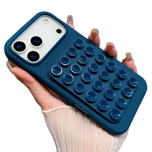 Suction Cup Folding Bracket for iPhone 17 Phone Case 16pro Protective Case Drop Resistant Silicone Case with Secure Grip