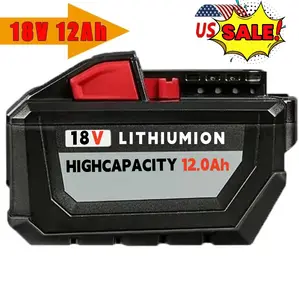 Trail -Battery For Milwaukee for M18 18V 12.0Ah Extended Lithium 48-11-1811 48-11-1860