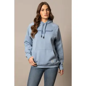 KIMES RANCH WOMENS OUTLIER CARBON BLUE HOODIE