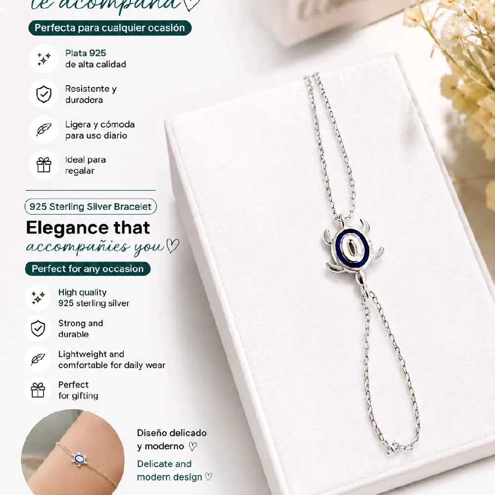 925 Sterling Silver Evil Eye Bracelet – Elegant & Timeless