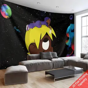 Hiphop Singer Tapestry, Rapper Art Wall Flag Banner, Wall Hanging Durable Decorative Tapestry, Perfect for Dorm Rooms, Bedrooms, Living Rooms, Outdoor Gardens, Decoration