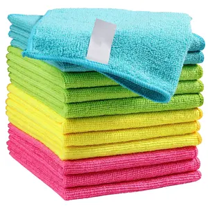 Microfiber Cleaning Cloth,12 Pack Cleaning Rag,Cleaning Towels with 4 Color Assorted,11.5"X11.5"