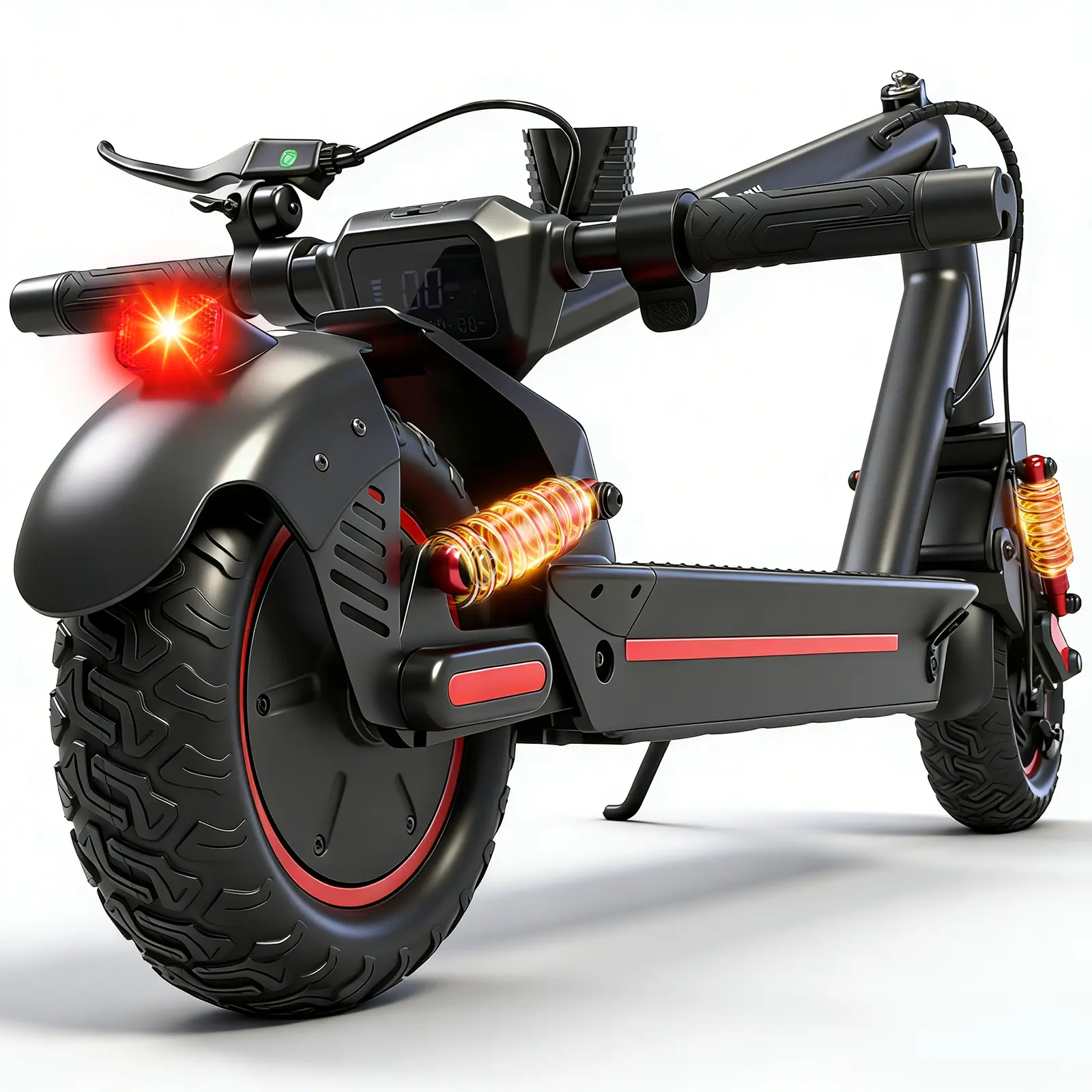 OBX OBX All Terrain Electric Scooter for Adults,1200W Motor,30MPH Top Speed 33 Miles Long Range 10''Off Road Pneumatic Tires Turn Signals,330LBs Load Capacity,Dual Shock Absorption Foldable E-Scooter with APP Control,48V13Ah