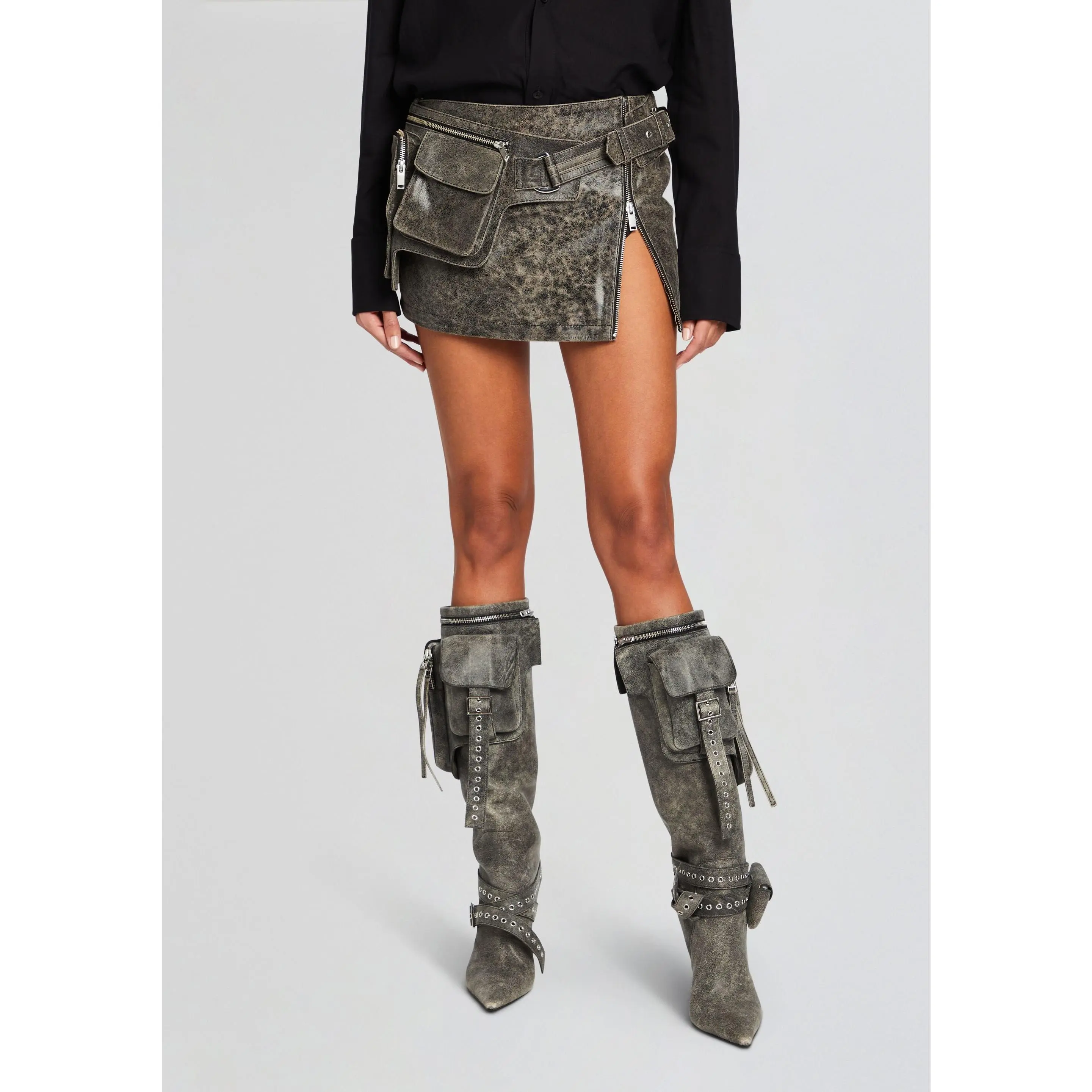 Langely Leather Skirt