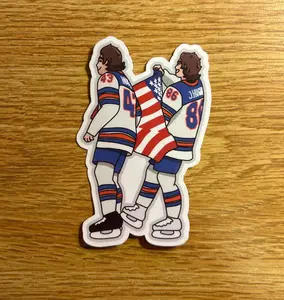 USA Hockey Victory Fan Sticker, Ice Hockey Championship Graphic Decal, Team USA Inspired Sports Sticker, Game Day Hockey Laptop Water Bottle Decal, Golden Goal Celebration Hockey Lover Gift HFN