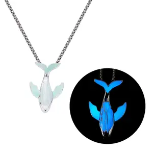 Unique Whale Pendant Long Marine Necklace