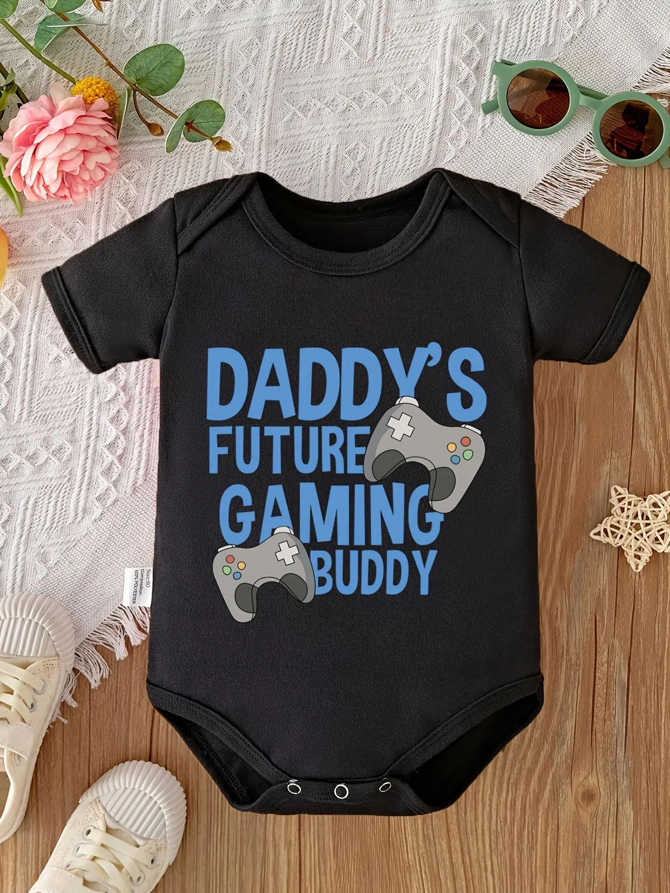 Unisex Style Fitted Cotton Infant Bodysuit - Short-Sleeve Crew Neck Graphic Fun Themed Bodysuits, Machine Washable 1-Piece, Outdoor Play Ready Easy Gift for 0-3m/6-9m Newborns