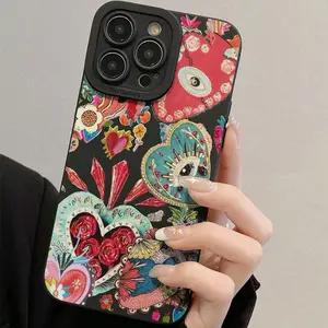 Heart Pattern Phone Case, Decorative Phone Protector Cover, Phone Accessories Compatible with iPhone 6 7 8 X XR XS 11 12 13 14 15 16 Pro Max