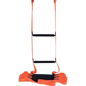 Fire Escape Ladder Emergency 16.4FT Sturdy Rope Ladder for 2 Story Homes Reusable Safety for Windows Balconies Trees Quick Deploy Emergency Solution