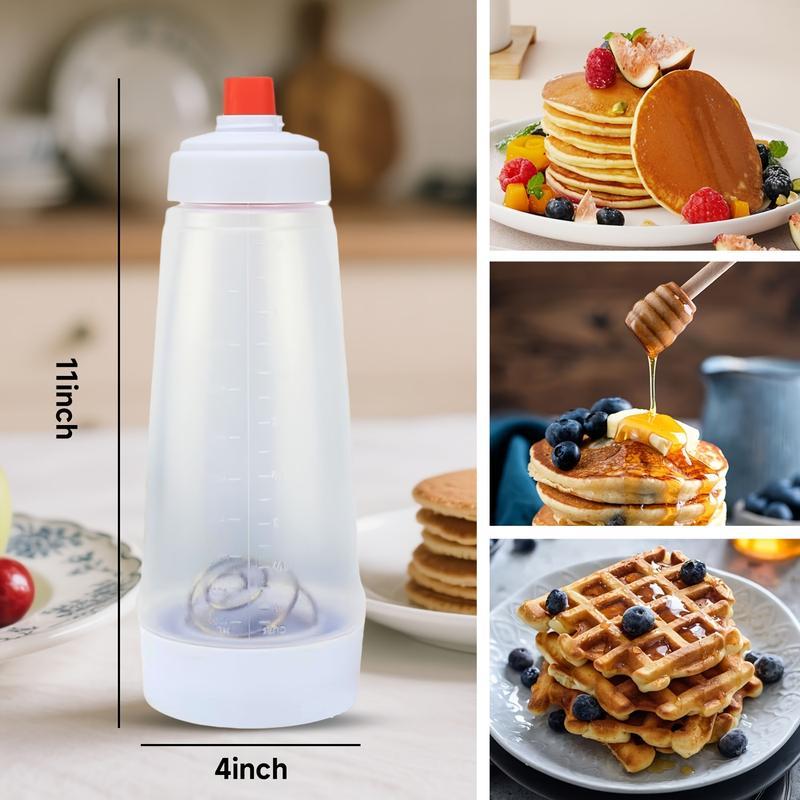 Handheld Batter Dispenser, Pancake Batter Dispenser, Kitchen Gadgets for Home Use, Utensils,Pancake Batter Dispenser with Blender Balls, Kitchen Batter Squeezer Bottle Suitable for Cupcakes, Pancakes, Muffins Smooth