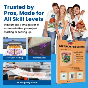 Premium A4 DTF Film Sheets - 8.3" x 11.7" 50 Pack