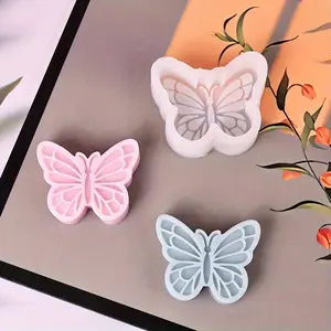 2pcs Silicone Butterfly Mold for DIY Crafting, Candle Making, Handmade Soap, Cake Chocolate, Plaster Casting, Handmade Crafts
