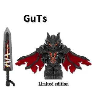 WM Blocks GP103 Anime Building Blocks - Berserk Guts Action Figure Toy Set, Cartoon TV Series Collectible Model Kit for Kids & Adults, DIY Assembling Educational Gift, Birthday Party Favor, High-Detail Construction Bricks, Perfect for Anime Fans & Display