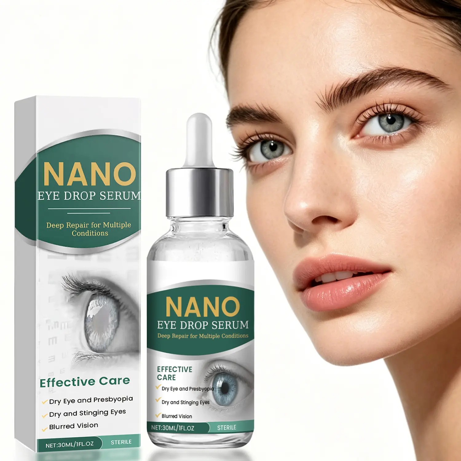 Eye Care Solution Hydrating Eye Moisture Drops for Daily Eye Care Helps Keep Eyes Fresh Comfortable and Moisturized Gentle Eye Care Liquid for Everyday Use -30ML
