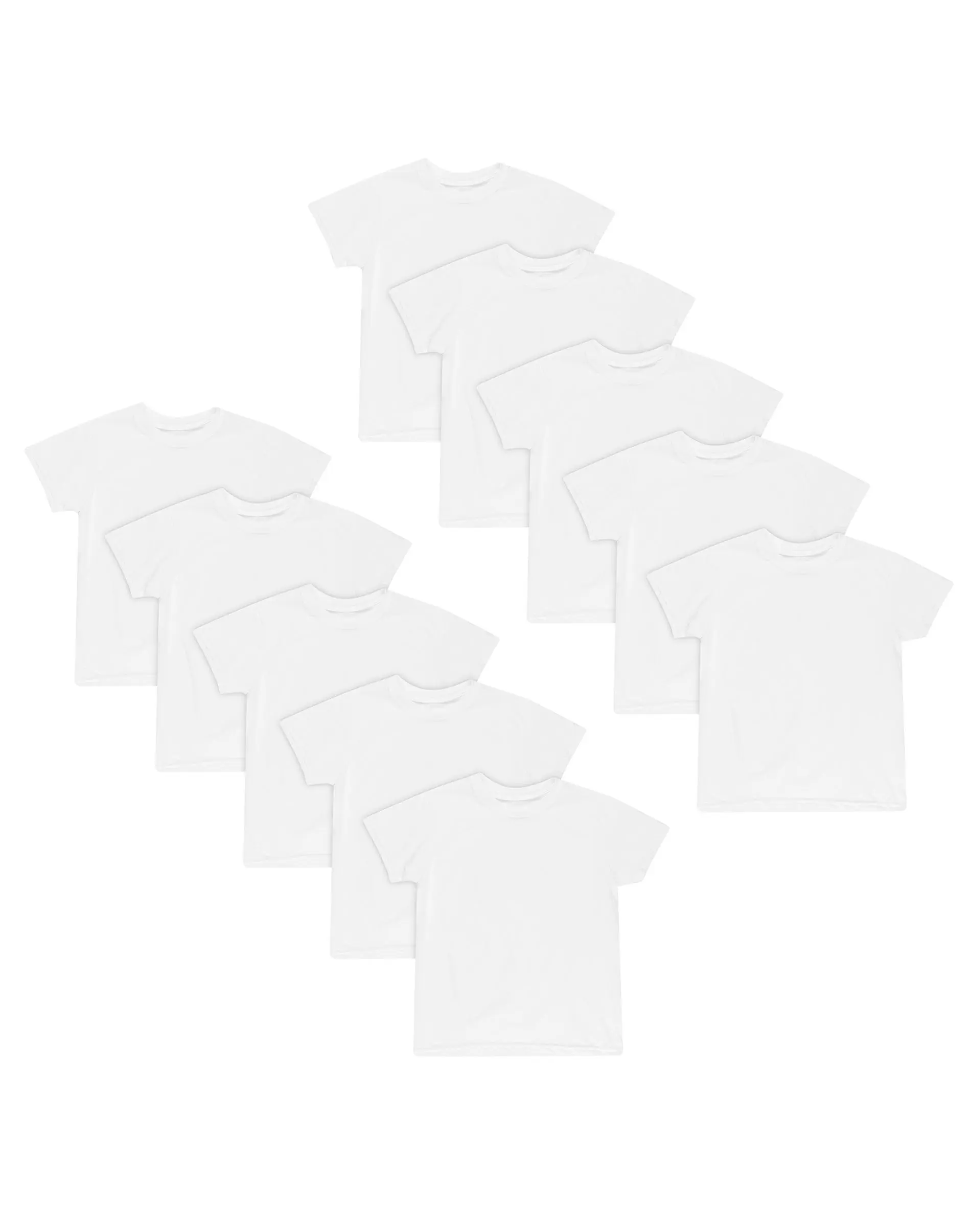 Hanes EcoSmart Boys' Undershirt, 10-Pack, White