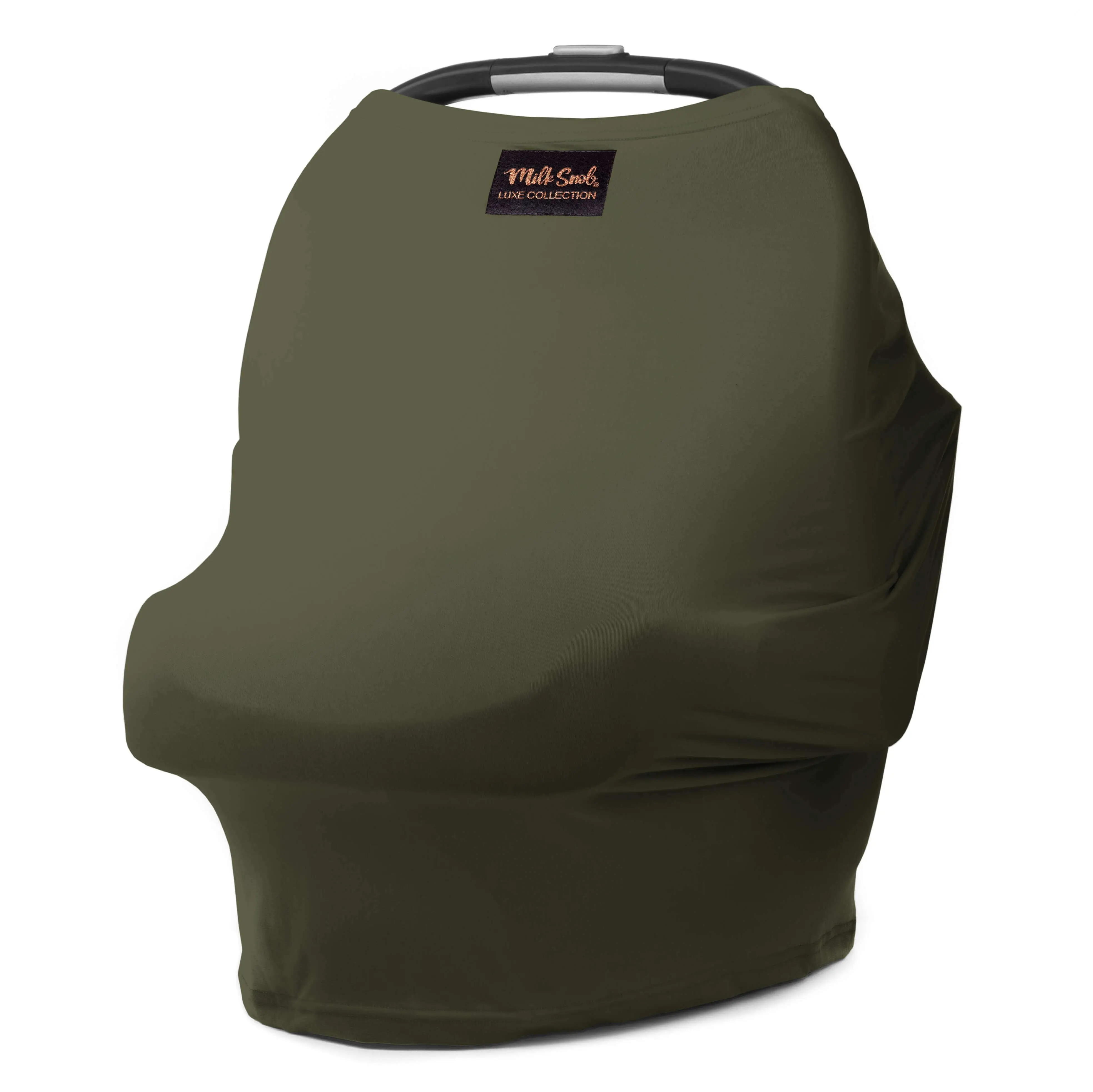 Milk Snob's Olive Luxe Original 5-in-1 Cover - Added Privacy for Breastfeeding, Baby Car Seat, Carrier, Stroller, High Chair, Shopping Cart, Lounger Canopy - Newborn Essentials, Nursing Top