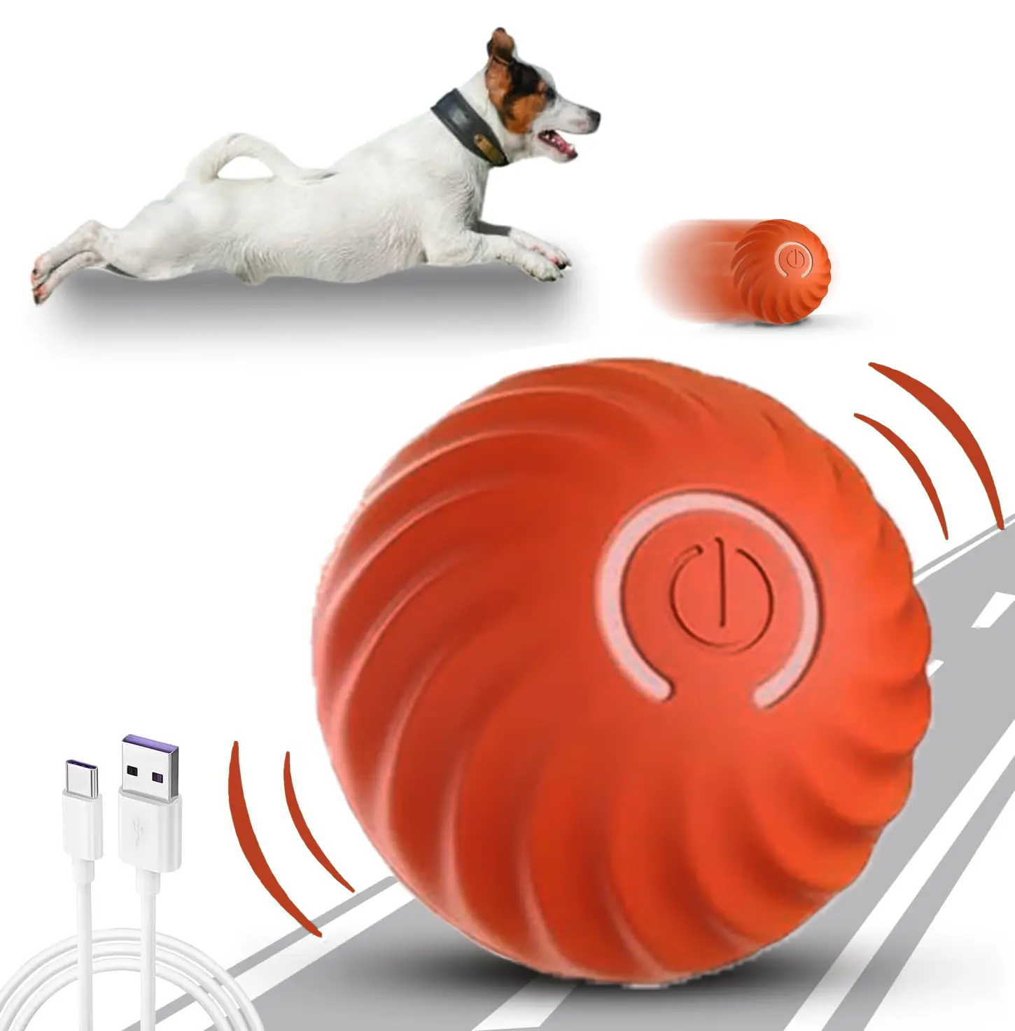 GTTQ 2026 Upgraded Smart Interactive Dog Ball Toy - Automatic Rolling, Jumping, Rotating Rechargeable Self Moving Ball Toy with Vibration Function for Small, Medium, Large Dogs, Ball Toy Balls, Interactive Moving Balls