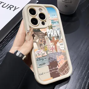 Phone case for iPhone 16 Pro Max 15 Plus 14 13 12 11 XR XS Jesus Christ Creativity Pattern Anti-Scratch Shockproof TPU Bumper Drop-proof Cover Gifts for women men girls boys