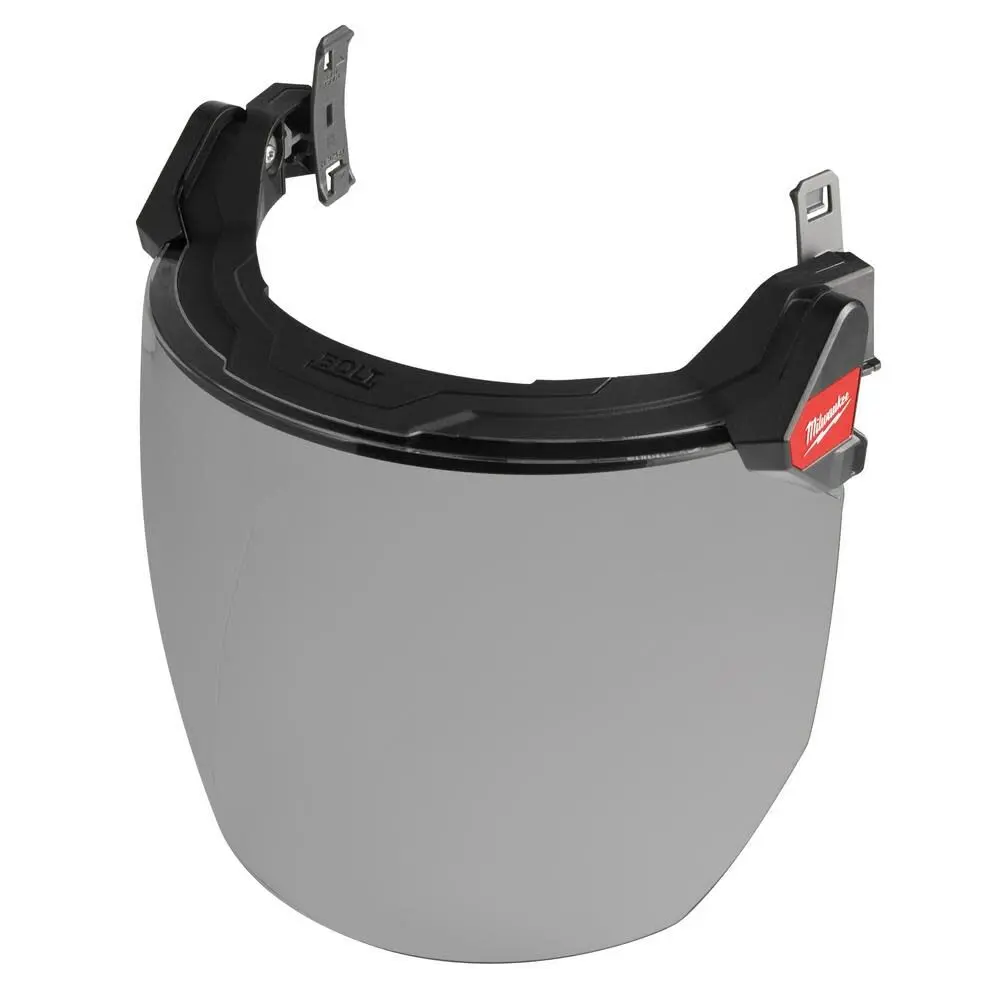 Milwaukee 48-73-1425 BOLT Full Face Protector Shield - Gray, ANSI/ISEA Z87.1 (+) - 2020 Rated, Anti-Scratch Exterior Hard Coating, Fog-Free Interior Coating, Long-Lasting Visibility