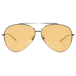 Amelia Golden Sunglasses with Black Frame and Yellow Lenses
