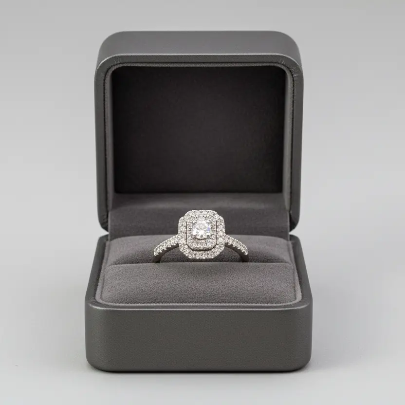 10K White Gold Women's Diamond Ring - 0.40ct