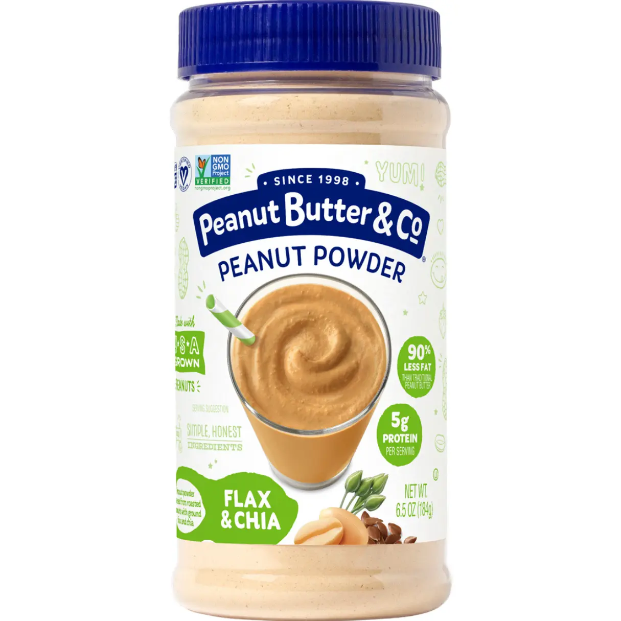 Natural Peanut Protein Powder – Flax & Chia