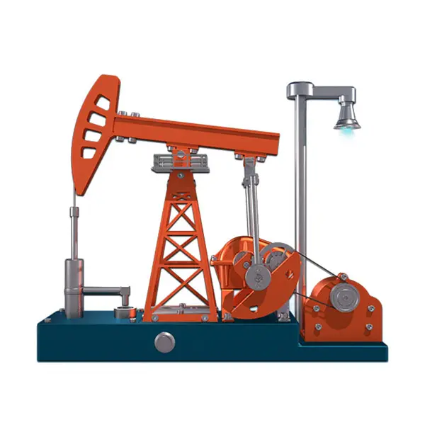 TECHING 219pcs Unique Design 3D Metal Oil Pump Jack Model Kit - DIY Assembly Science Education Gift with Light, Room Decor for Adult Collectors