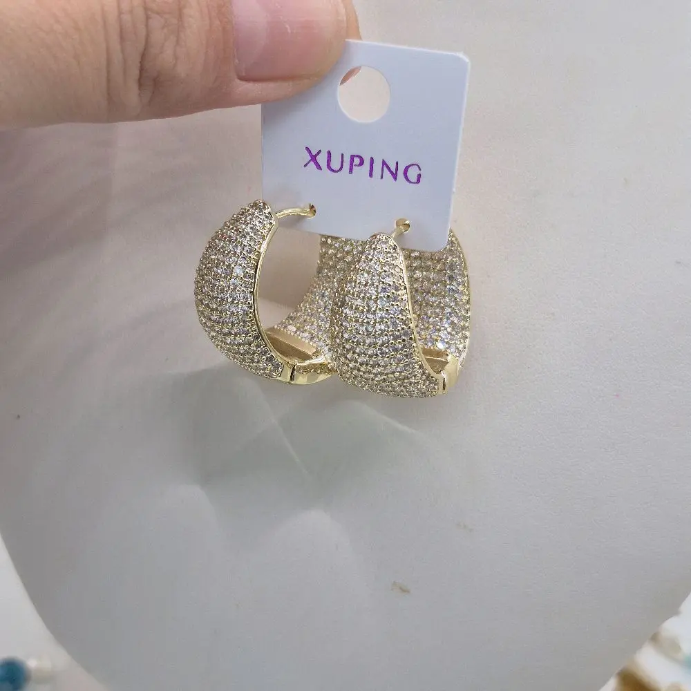 zircoins earrings earhopps plated gold 14k zircoins earrings earhopps plated gold 14k