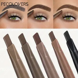 Double-head Triangular Eyebrow Pencil with One Eyebrow Brush Naturally Easy To Color and Draw Brow Pencil Eyebrow Makeup Products