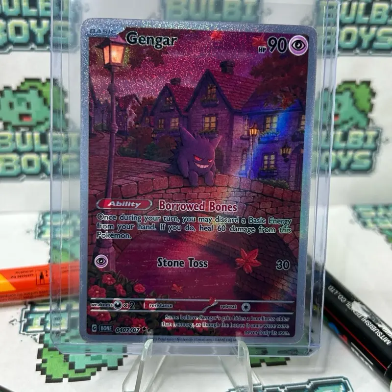 #Gengar - “Borrowed Bones” Custom-Made Trading Card, High-Quality Materials Collectible for Private Games & Display