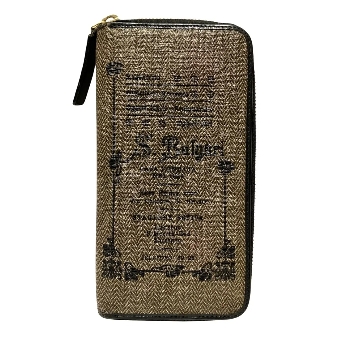 Pre-owned Bvlgari Canvas Small Leather Goods Collezione Leather Wallet