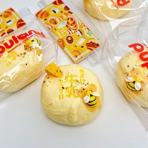 【Buy 3 get 1 free】Honey Butter Flavored Milk taba squishy Food-Grade Silicone Slow-Rising Rebound Squishy Fidget Toys for Stress Relief - Soft Squeeze Toys with Thick Creamy Slime Texture, Handmade Non-Toxic Sensory Toys Rubber