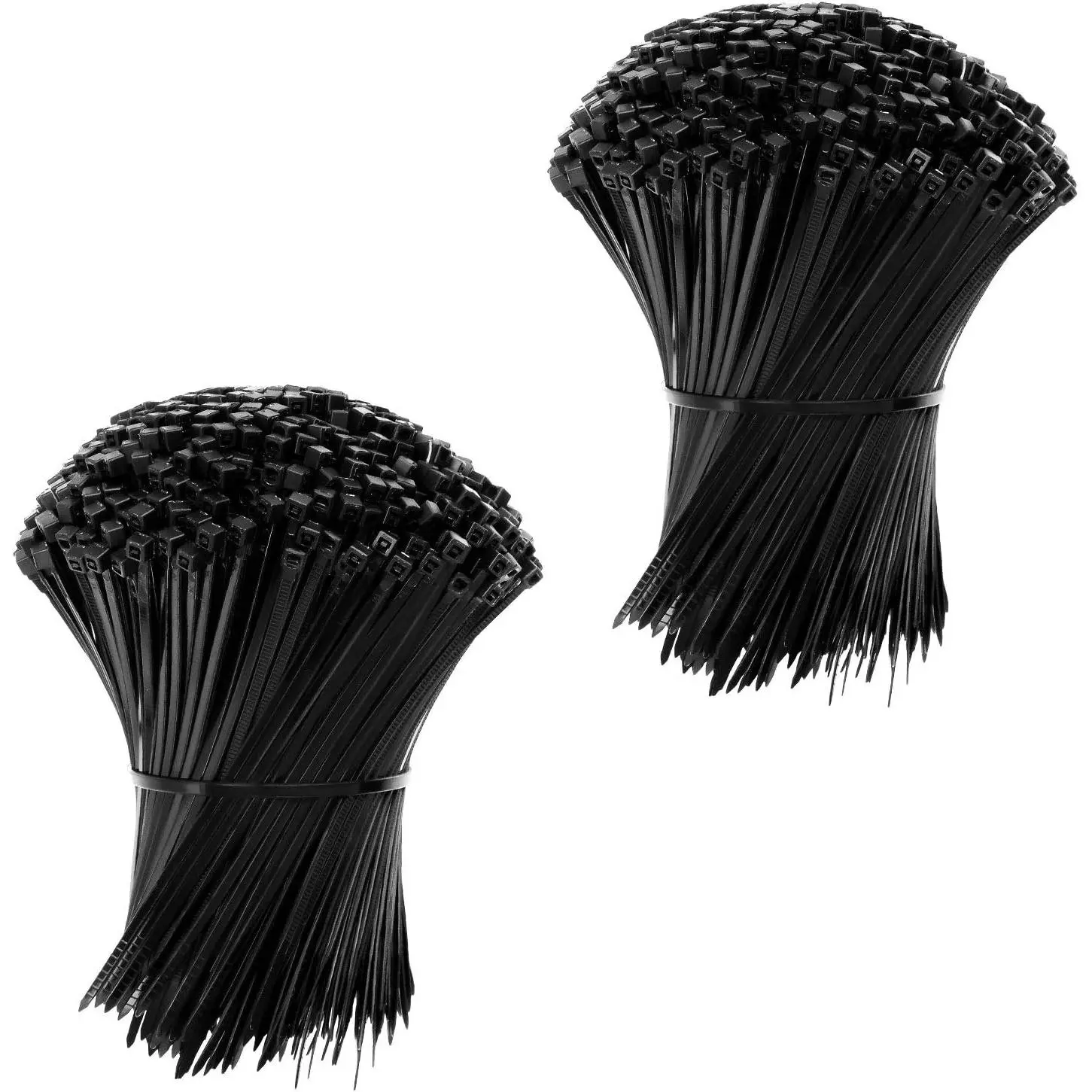 Zip Ties 4 inch Plus, 1000 count Upgrade Nylon Self Locking  Ties, Plastic Wire Ties Wraps for Indoor or Outdoor use, Black, 120mm