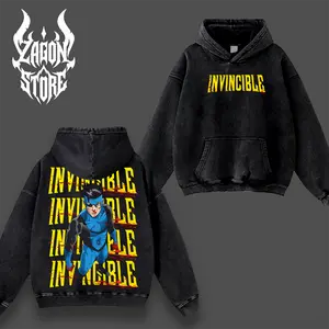 [ZagonStore] Invincible Graphic T-Shirt Hoodie, Premium Washed Tee & Gildan Hoodie #1 , Mark Grayson T-Shirt, Superhero Comic Streetwear Shirt, Vintage Animation Inspired Apparel, Gift For Comic Fans