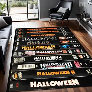 VHS Rug, Horror Movie Rug, Retro Movies Rug, Halloween Movie Series, Movie Room Decor, Customizable Rug, Non Slip Rug, Popular Rug, Gift Rug