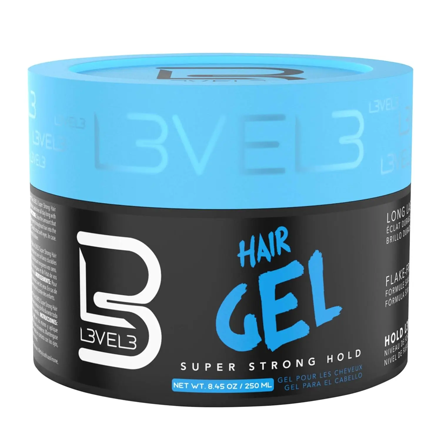 L3 Super Strong Hold Hair Gel - Flake-Free, Long-Lasting Shine, Volume & Texture Boost - For Men & Women - Fresh Clean Scent, No Residue Haircare Styling Gel, Hair Styling Gel