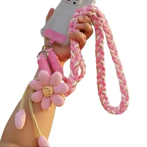 Cute Floral 2-in-1 Phone Lanyard & Crossbody Strap, Adjustable Detachable Hands-Free Design, Compatible with iPhone 17, Ideal Teacher Essential for Travel, Running & Shopping