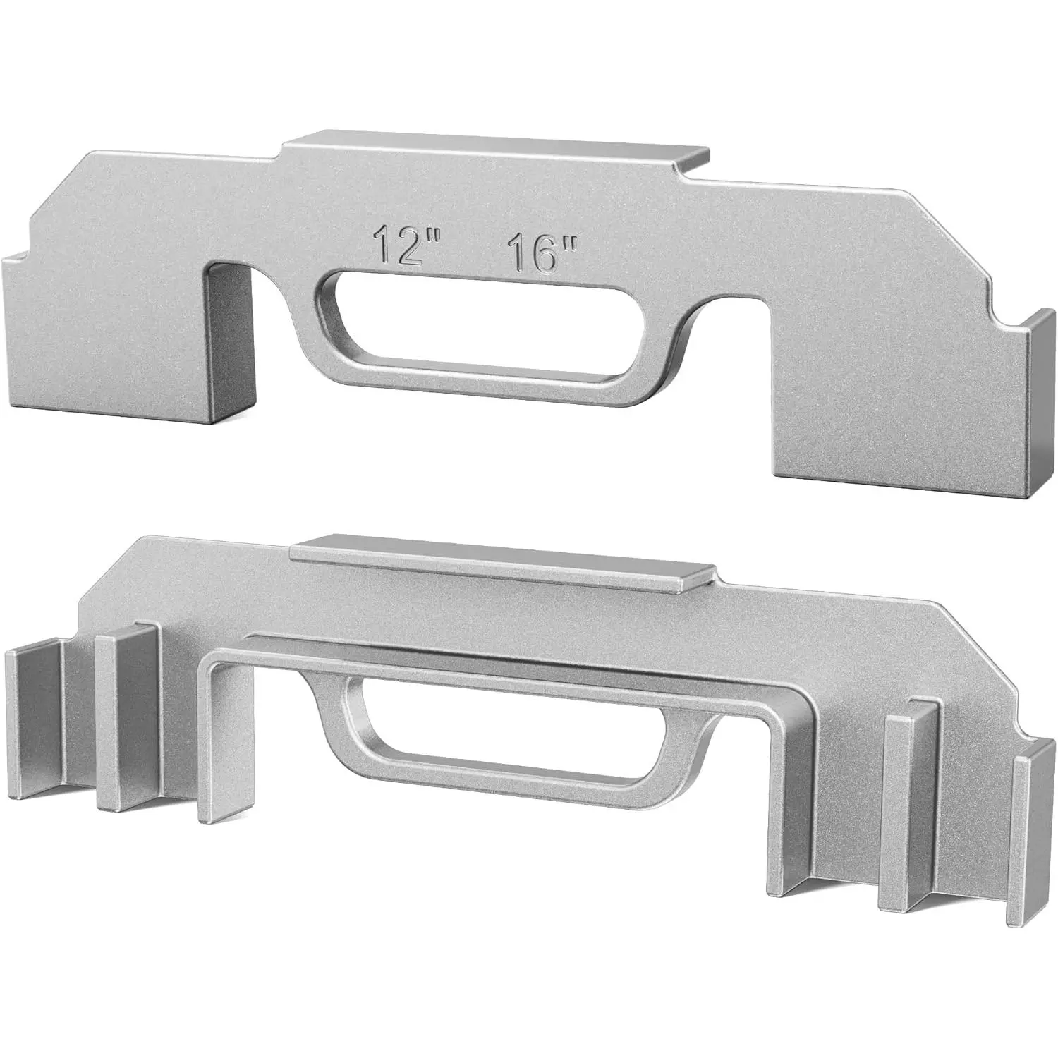 2 count Framing Tools, 12", 14" & 16" -Center Stud Layout Tool,  Cast  Framing Jig, 3 in 1 Stud Framing Tool for Walls, Roofs, Floors or Ladders