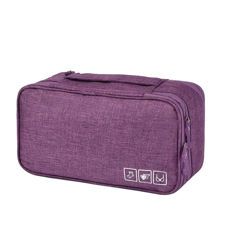 Portable Travel Packing Cube Multi-Grid Zipper Underwear Garment Bag, Travel Clothes Organizer for Home Storage, Essential Travel Accessory, Lightweight Packing Cubes