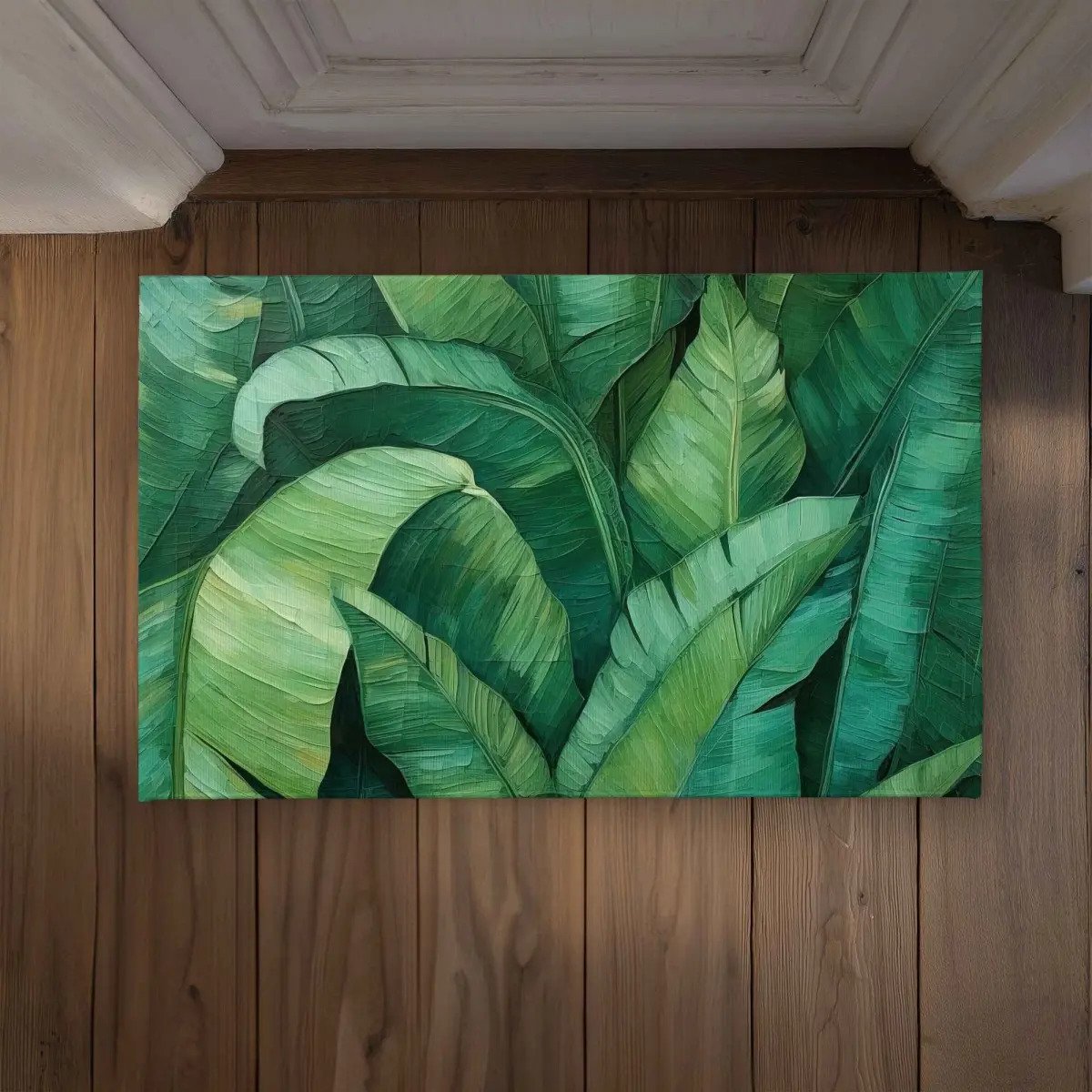 Begin Home Decor CODM21340GINPV 21 x 34 in. Dense Leaves Door Mat - Floral Botanical Indoor & Outdoor