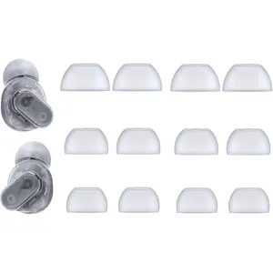 Replacement Silicone Tip Ear Tips Compatible with Beats Studio Buds + Headphones,Fit in Case, Studio Bus Plus Earbuds Tips, S/M/L 6 Pairs Transparent 713