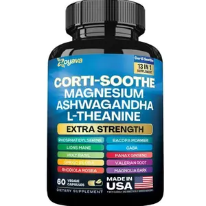 (Buy1 get 1 free) Zoyava Corti-Soothe SupplementAll-in-One Cortisol Supplemment with Magnesium,Ashwagandha, L-Theanine & 10+ Extra StrengthIngredients,60 Capsules