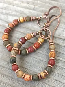 Vintage Creative Water Drop Beaded Earrings, Bohemian Vintage Ear Jewelry Memorial Gift, Unique Design for Women & Girls, Boho Style Jewelry