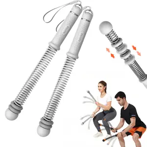 AerVital Weighted Cordless Battle Ropes – 2026New Upgrade Quiet Ropeless Training Rope Fitness Equipment for Home Workout, Strength Training, Cardio Exercise & Gym Sessions, Indoor & Outdoor Workouts for Men Women, Grey