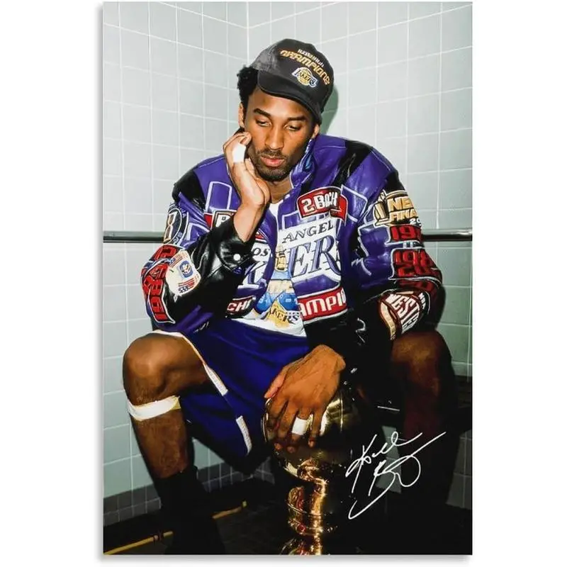 Basketball Poster Kobe Bryant Poster Canvas No Frame Wall Art for Bedroom, Kids Room, or Game Room – Inspirational Sports Decor Gift wall decor