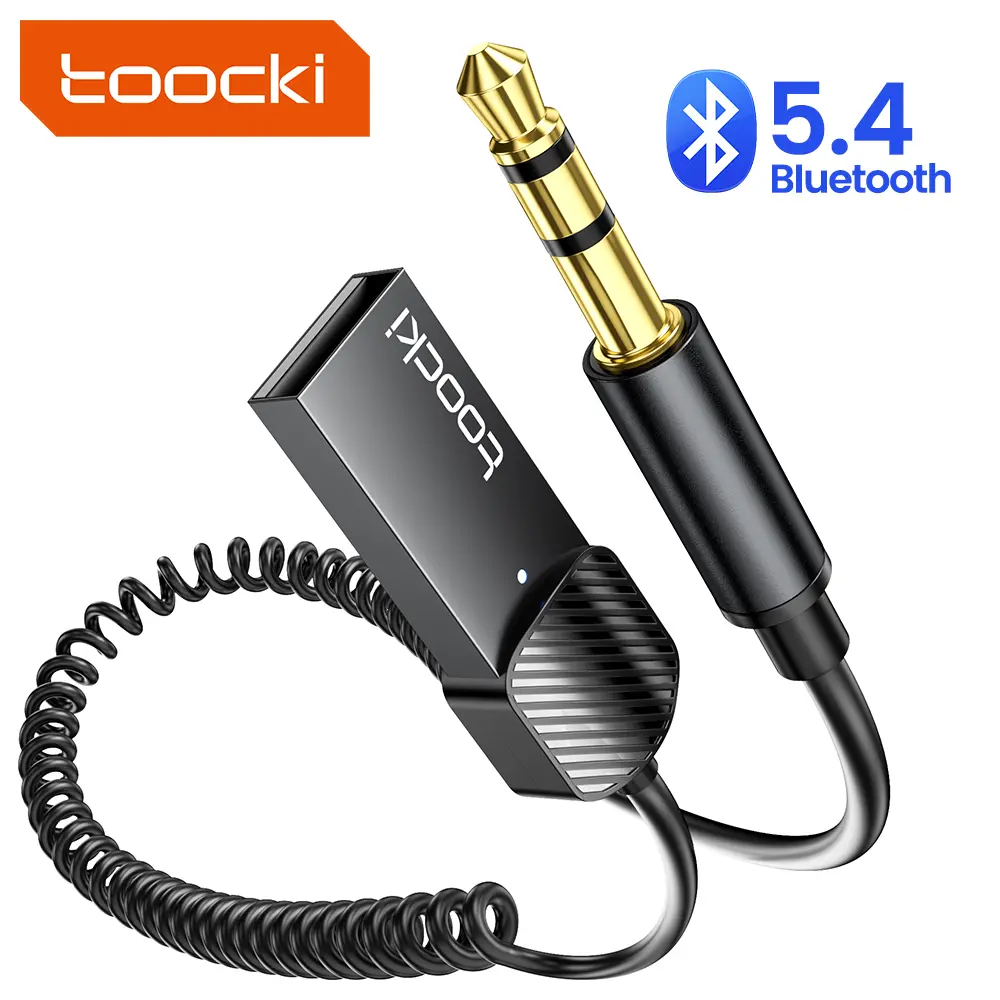 Aux to Bluetooth Receiver for Car, Bluetooth Aux Adapter with USB to 3.5mm Audio Jack kit BT5.3 for Car Stereo Home Speakers Music Streaming Hands-Free Calling, A2DP