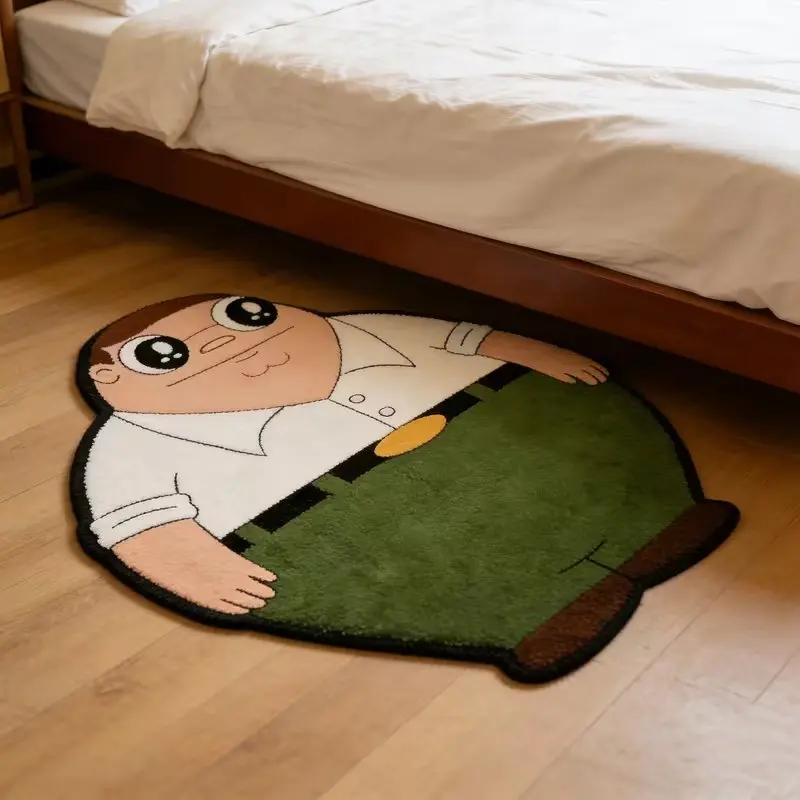 Modern Cute Anime Character Print Carpet, Fluffy Area Rug, Home Decorative Rug, Cartoon Pattern Rug, Soft Plush Rug for Living Room Bedroom Balcony, Easy Care Large Area Mat, House Decor Rug