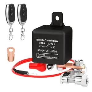200a Remote Control Power Cut Switch, 12vdc Protection, Car Battery Disconnector, Anti-Drainage Leakage Protector, Dual Remotes, Suitable for Vehicle Cars Trucks Suvs
